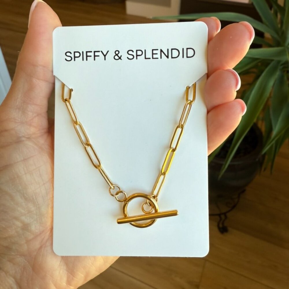 🩷 2/$25 - 16" Stainless Steel Paperclip Chain Necklace - 18k Gold Plated